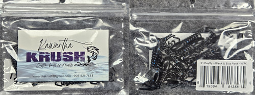 KAWARTHA KRUSH 2" MAYFLY  BLACK & BLUE FLECK 16/pk