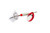 WILLIAMS VORTEX DRESSED SPINNER V5D 1/2oz RED WHITE SILVER BACK BODY