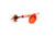 WILLIAMS VORTEX DRESSED SPINNER V3D 1/4oz FLUORESCENT ORANGE COPPER BACK BODY