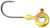 VMC TUNGSTEN MOON EYE JIG 1/4 CHARTREUSE ORANGE