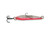 WILLIAMS ICE JIG 1/2oz Silver and Red NuWrinkle