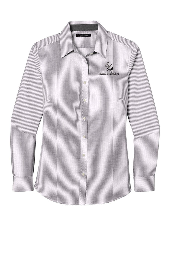 Schauer and Assoc. LW657 Port Authority® Ladies SuperPro™ Oxford Stripe Shirt