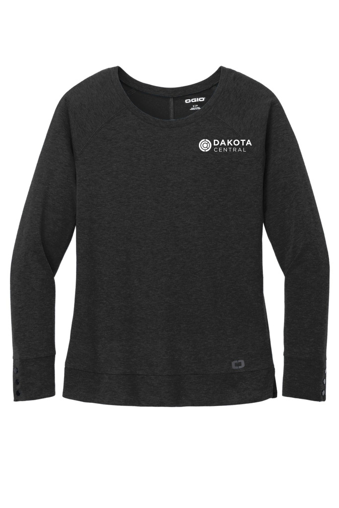 Dakota Central Log150 OGIO® Women's Command Long Sleeve Scoop Neck (New Logo)
