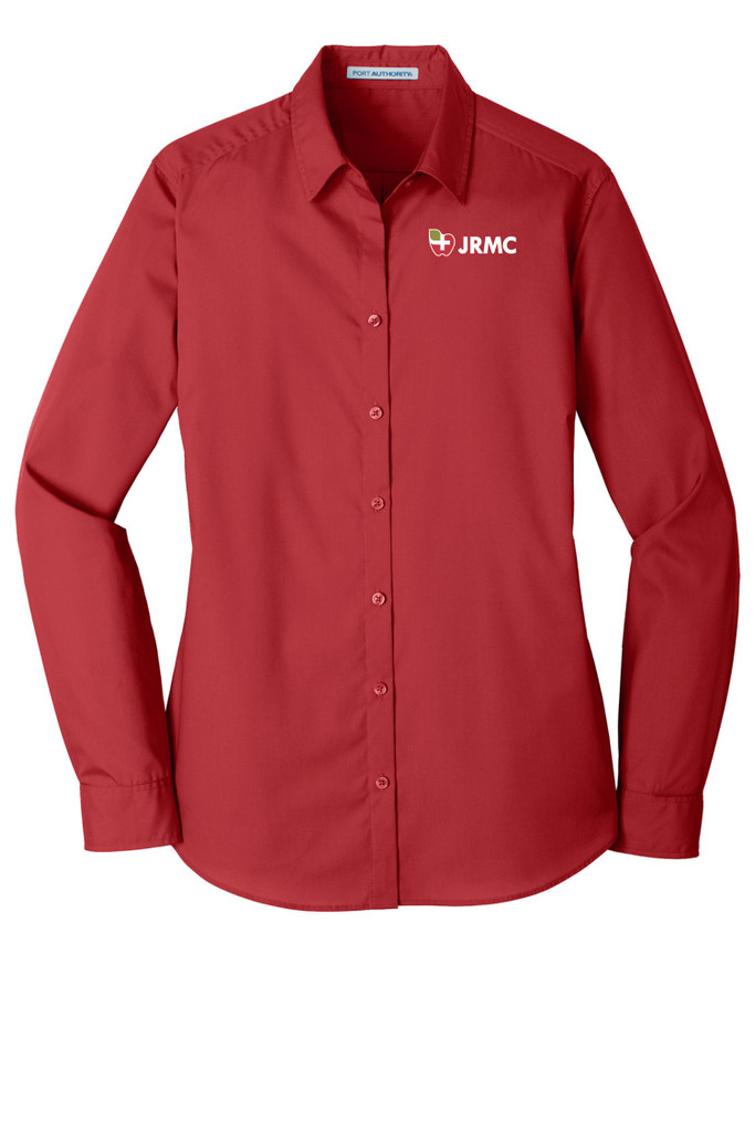 JRMC LW100 Port Authority® Women's Long Sleeve Carefree Poplin Shirt