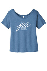JEA BC8816 Ladies Slouchy Tee (Blue Triblend)