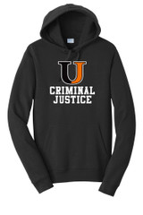 UJ Criminal Justice PC850H Port & Company Unisex Fan Favorite Fleece Pullover Hoodie (Black)