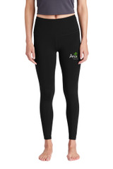 Apex Apparel LPST891 Sport-Tek ® Ladies High Rise Legging (Black)