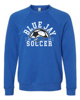 Blue Jay Girls Soccer 3901 BELLA + CANVAS - Sponge Fleece Raglan Crewneck Sweatshirt