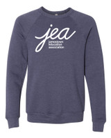 JEA 3901 Unisex Bella Canvas Sponge Fleece Raglan Crewneck (Heather Navy)