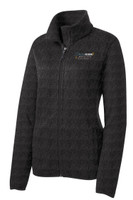 DRMC L232 Port Authority Ladies Sweater Fleece Jacket (Black Heather)
