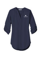 Jamestown Chamber Ambassador LW701 Port Authority Ladies Three Quarter Sleeve Tunic Blouse (True Navy)