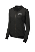 Gackle Streeter LST274 Sport-Tek Ladies Lightweight French Terry Bomber (Heather Black)