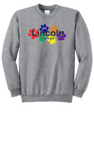 Lincoln Elementary PC90 Port & Company Unisex Essential Fleece Crewneck Sweatshirt (Athletic Heather)