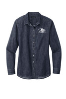BCN Apparel LW676 Port Authority Ladies Long Sleeve Perfect Denim Shirt (Dark Wash)