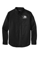 BCN Apparel W808 Port Authority Unisex Long Sleeve SuperPro React Twill Shirt (Deep Black)