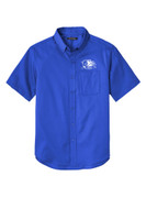 BCN Apparel W809 Port Authority Unisex Short Sleeve SuperPro React Twill Shirt (True Royal)