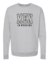 UJ Nursing 340 Tultex - Unisex Fleece Crewneck Sweatshirt (Men In Nursing) Heather Grey