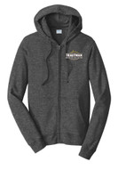 Trautman Farms PC850ZH Port & Company® Fan Favorite™ Fleece Full-Zip Hooded Sweatshirt (Dark Heather Grey)