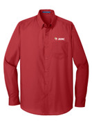 JRMC W100 Port Authority® Long Sleeve Carefree Poplin Shirt