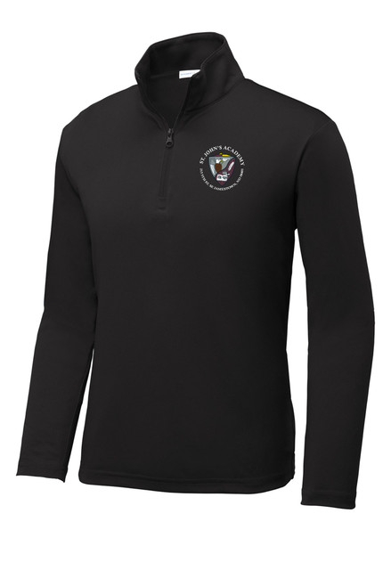 SJA YST357 Youth Sport Tek PosiCharge Competitor Quarter Zip Pullover Black SJA YST357 Youth Sport Tek PosiCharge Competitor Quarter Zip Pullover Black