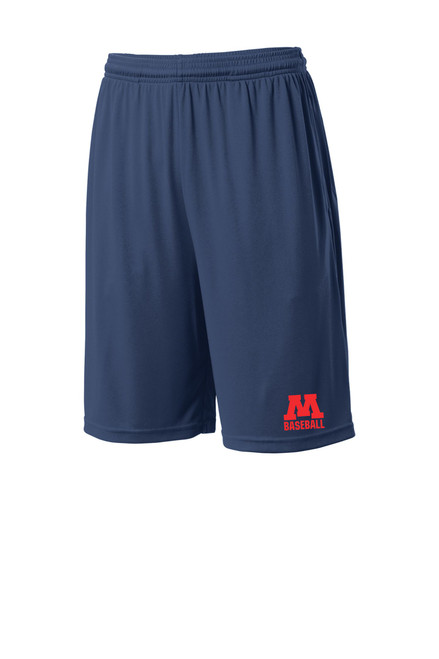 Merchant Baseball ST355P Unisex Posi Charge Pocketed Short (Navy)