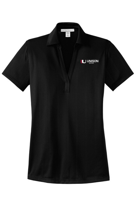 Unison Bank L528 ladies Port and Authority Performance Fine Jacquard Polo Unison Bank L528 ladies Port and Authority Performance Fine Jacquard Polo