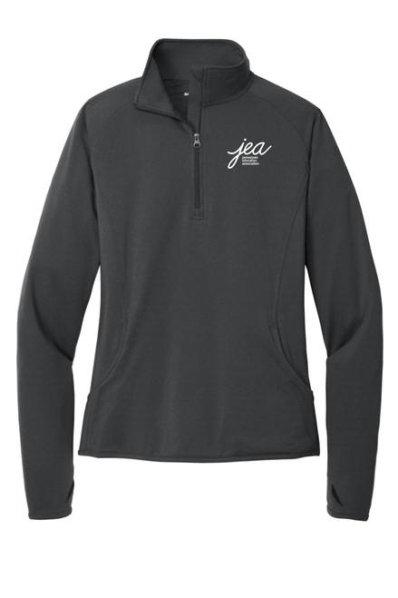 JEA LST850 Ladies Sport Tek Sport-Wick Stretch Half Zip Pullover (Charcoal Grey) JEA LST850 Ladies Sport Tek Sport-Wick Stretch Half Zip Pullover (Charcoal Grey)
