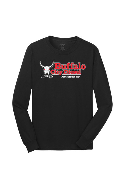Buffalo City Diesel PC54LS Port and Company Unisex Core Cotton Long Sleeve Tee Buffalo City Diesel PC54LS Port and Company Unisex Core Cotton Long Sleeve Tee