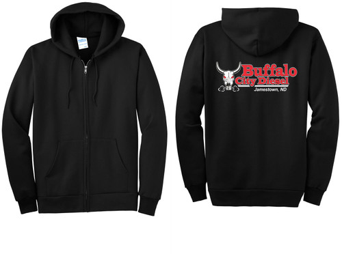 Buffalo City Diesel PC90ZH Port and Company Unisex Essential Fleece Full Zip Hoodie