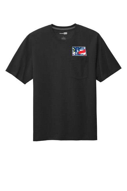 ND Patriot Guard CS430 CornerStone Unisex Workwear Pocket Tee (Black)