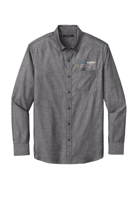 DRMC W382 Port Authority Unisex Long Sleeve Chambray Easy Care Shirt DRMC W382 Port Authority Unisex Long Sleeve Chambray Easy Care Shirt