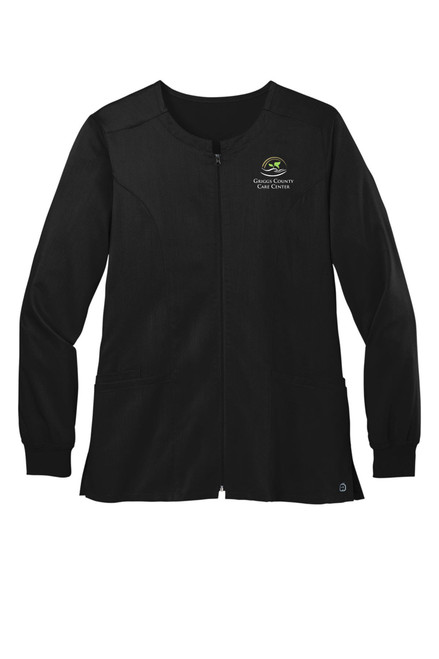 GCCC WW4088 WonderWink Ladies Premiere Flex Full Zip Scrub Jacket (Black) GCCC WW4088 WonderWink Ladies Premiere Flex Full Zip Scrub Jacket (Black)