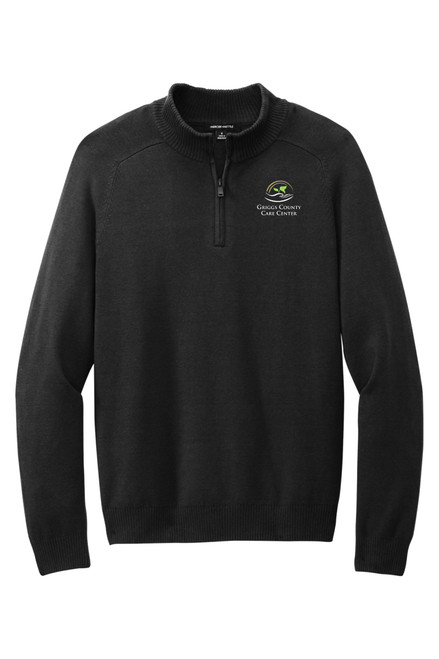GCCC MM3020 Mercer Mettle Quarter Zip Sweater (Black)