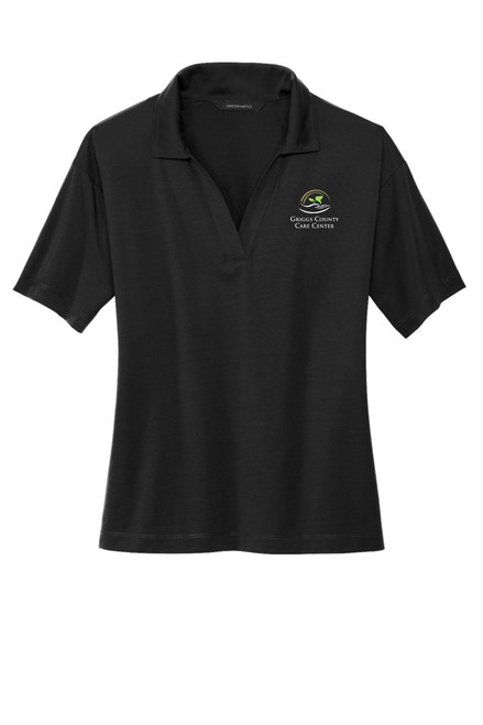 GCCC MM1015 Mercer Mettle Ladies Stretch Jersey Polo (Black) GCCC MM1015 Mercer Mettle Ladies Stretch Jersey Polo (Black)