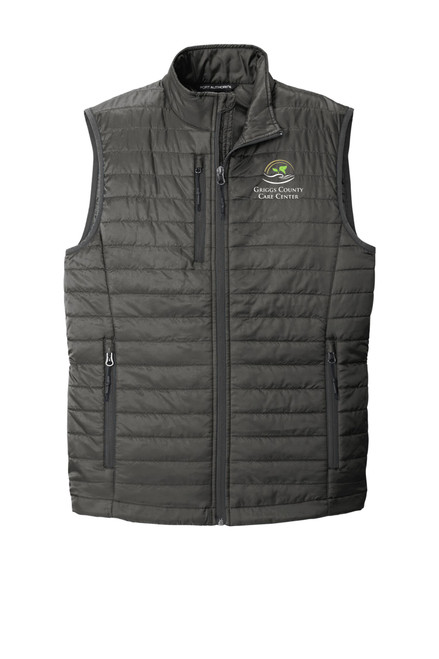 GCCC J851 Port Authority Unisex Packable Puffy Vest (Sterling Grey-Graphite) GCCC J851 Port Authority Unisex Packable Puffy Vest (Sterling Grey-Graphite)