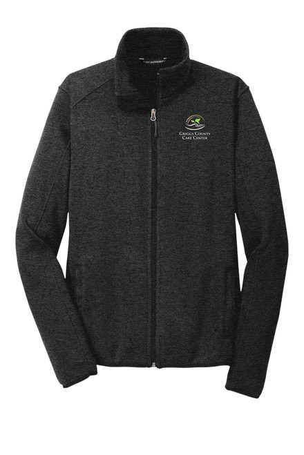 GCCC F232 Port Authority Unisex Sweater Fleece Jacket (Black Heather) GCCC F232 Port Authority Unisex Sweater Fleece Jacket (Black Heather)
