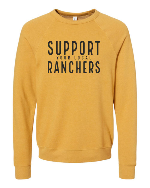 ND Apparel 3901 Bella Canvas Unisex Sponge Fleece Raglan Crewneck Sweatshirt (Support Ranchers) ND Apparel 3901 Bella Canvas Unisex Sponge Fleece Raglan Crewneck Sweatshirt (Support Ranchers)