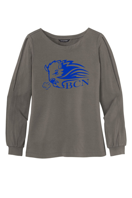 BCN Apparel LK5600 Port Authority Ladies Luxe Knit Jewel Neck Top (Sterling Grey) BCN Apparel LK5600 Port Authority Ladies Luxe Knit Jewel Neck Top (Sterling Grey)