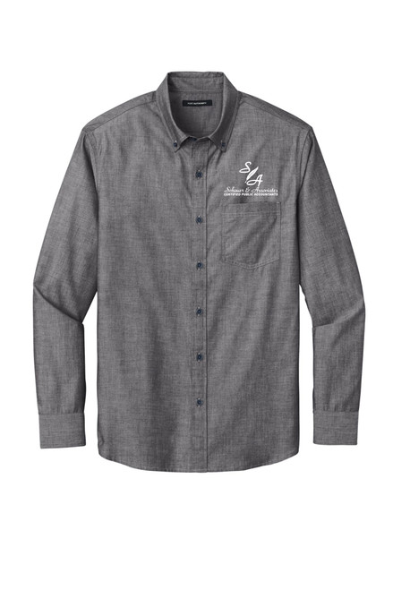 Schauer and Assoc. W382 Port Authority® Unisex Long Sleeve Chambray Easy Care Shirt Schauer and Assoc. W382 Port Authority® Unisex Long Sleeve Chambray Easy Care Shirt