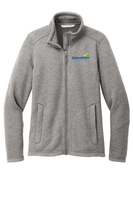 Park and Rec L428 Port Authority® Ladies Arc Sweater Fleece Jacket (Deep Smoke Heather) Park and Rec L428 Port Authority® Ladies Arc Sweater Fleece Jacket (Deep Smoke Heather)