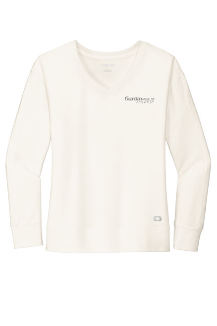 Guardian Angels LOG825 OGIO® Ladies Luuma Flex Long Sleeve V-Neck (Ivory Snow) Guardian Angels LOG825 OGIO® Ladies Luuma Flex Long Sleeve V-Neck (Ivory Snow)