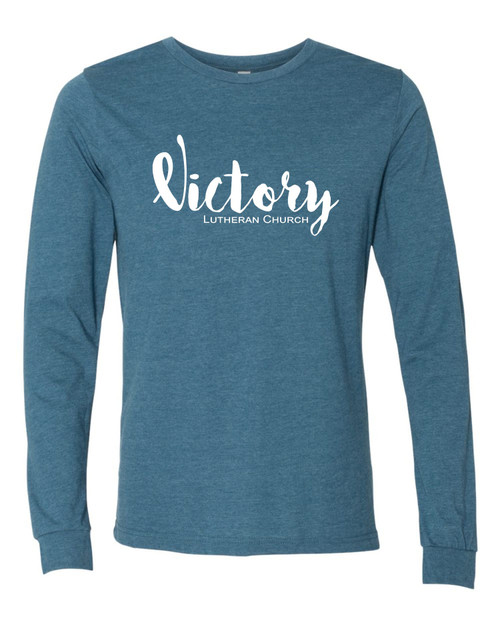 Victory Lutheran Church 3501CVC BELLA + CANVAS - Heather CVC Long Sleeve Tee