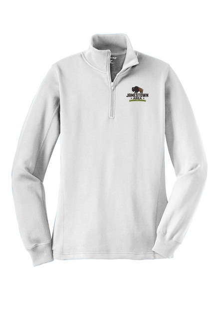 Jamestown Chamber LST253 Sport-Tek® Women's Quarter-Zip Sweatshirt (White)
