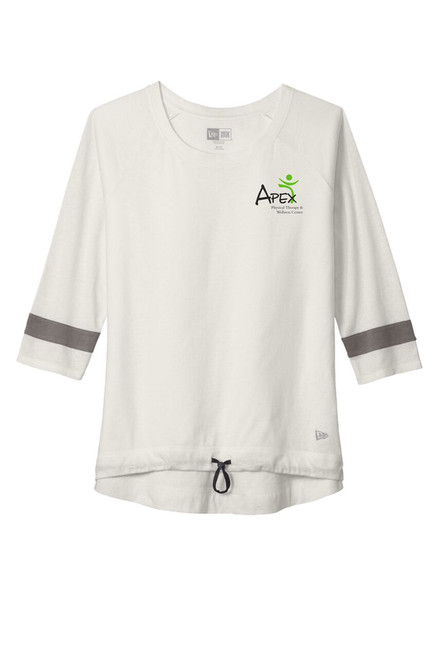 Apex Apparel LNEA136 New Era ® Women's Tri-Blend Three Quarter-Sleeve Tee (Pocket Logo)