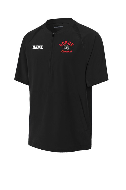 Loboe Baseball JST489 Sport-Tek® Repeat Half-Zip Short Sleeve Jacket (Black)