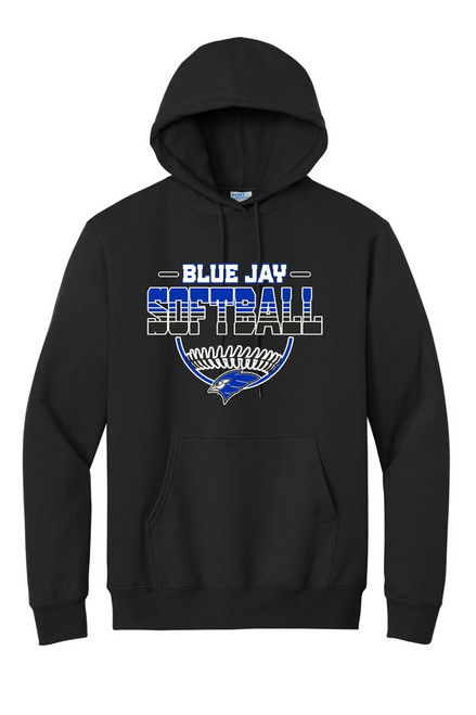 Blue Jay Softball PC90H Port & Company® Essential Fleece Pullover Hooded Sweatshirt