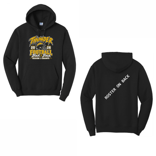 EEK Thunder Football Region 1 Champs PC78H Port & Co™ Core Fleece Pullover Hooded Sweatshirt (Black)