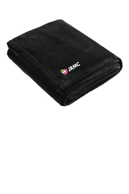 JRMC BP32 Port Authority® Oversized Ultra Plush Blanket (Black)