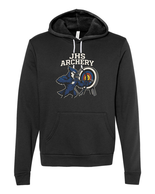 Blue Jay Archery 3719 Bella Canvas Unisex Sponge Fleece Hoodie Sweatshirt (Black)