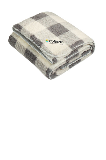CoNorth BP48 Port Authority® Double-Sided Sherpa-Plush Blanket